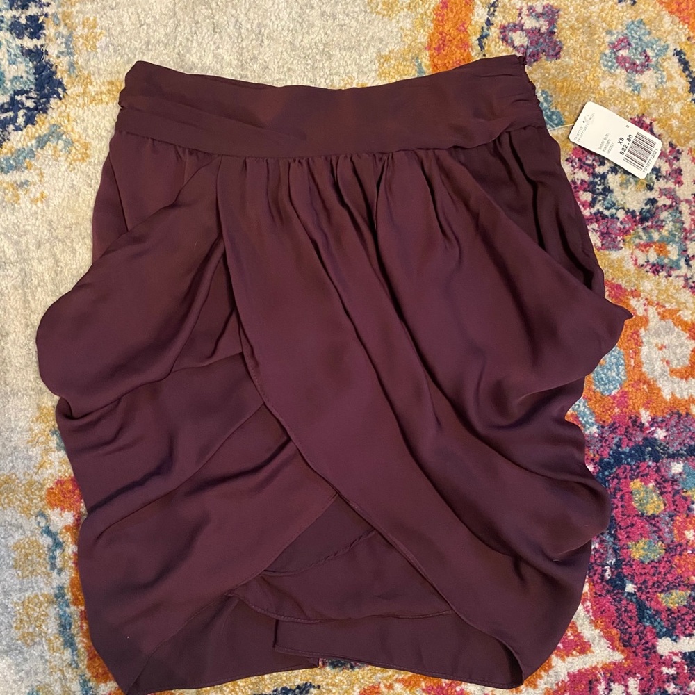 Burgundy Tulip Skirt